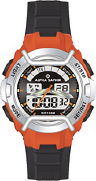 Alpha Saphir 285E Herren Uhr Kunststoff 10Bar